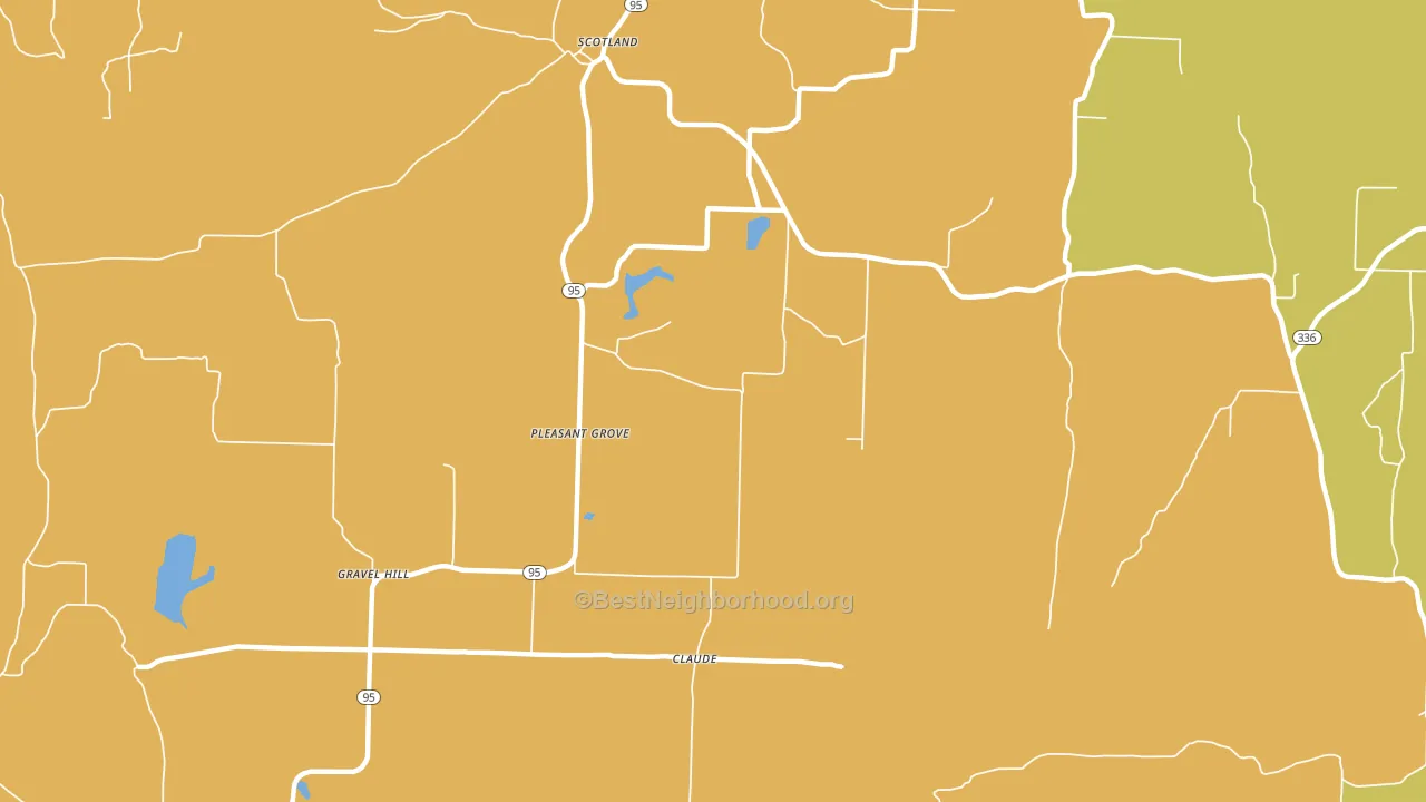 Pleasant Grove, AR block-group voter-turnout map