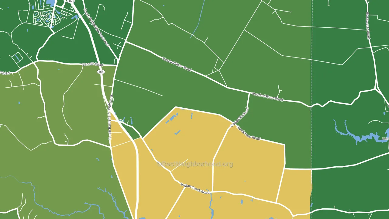 Pleasant Grove East, Chesapeake, VA block-group voter-turnout map