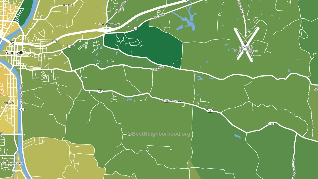 Pleasant Grove, OH block-group voter-turnout map