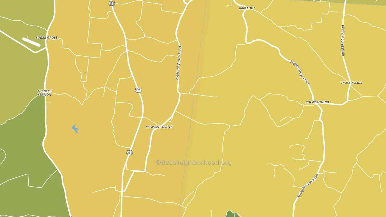 Pleasant Grove, TN block-group voter-turnout map