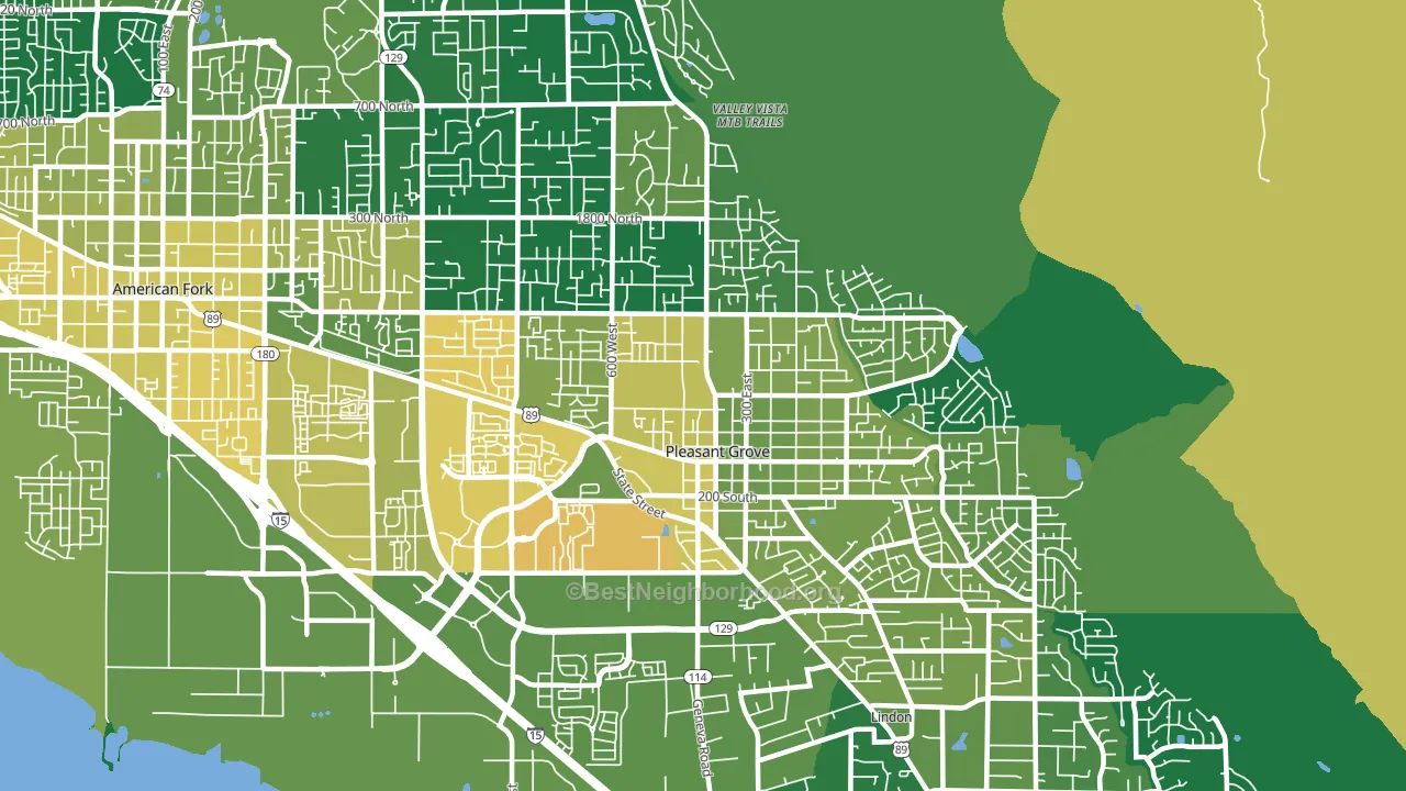 Pleasant Grove, UT block-group voter-turnout map