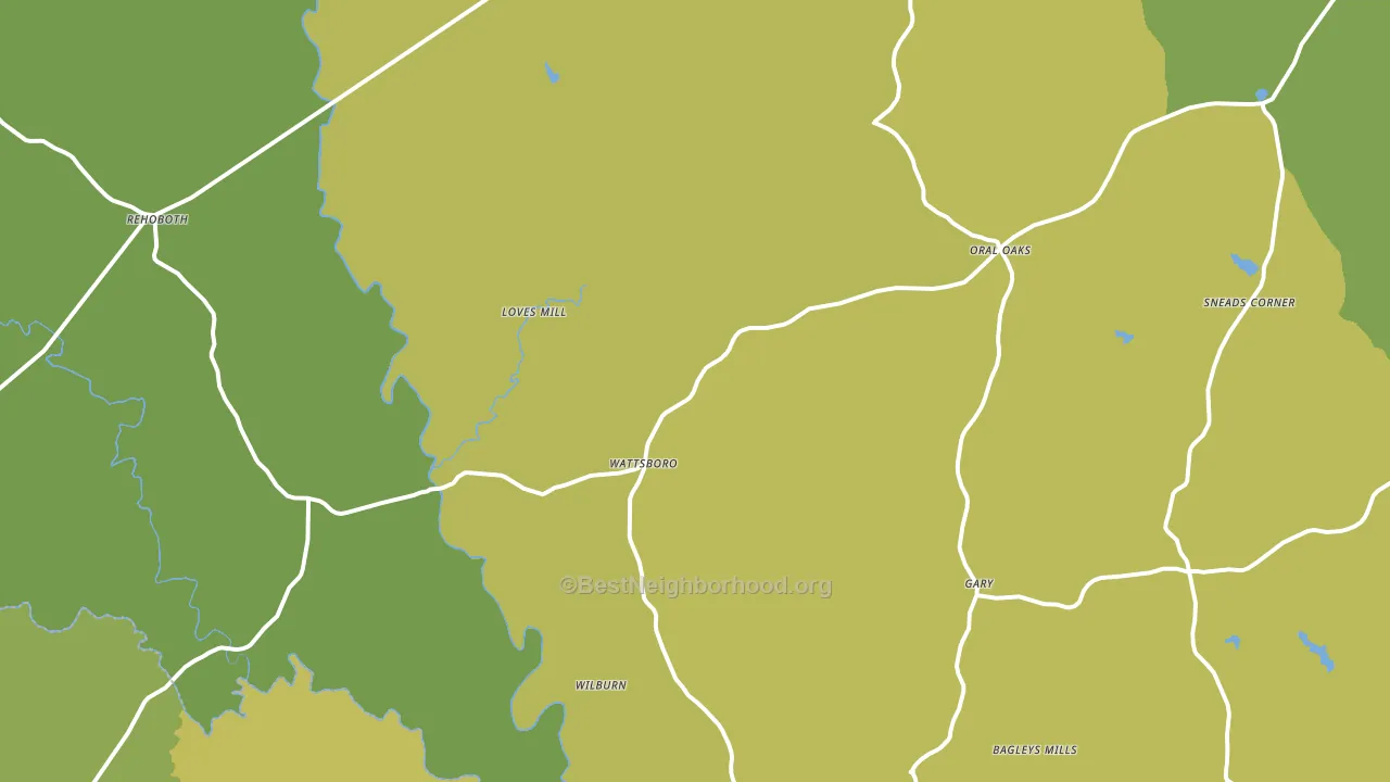 Pleasant Grove, VA block-group voter-turnout map