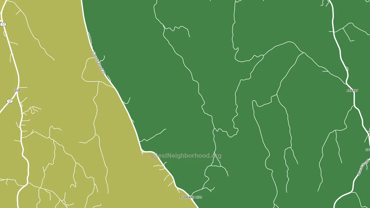 Pleasant Hill, AL block-group voter-turnout map