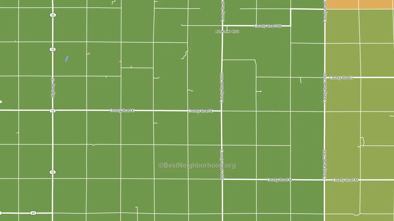 Pleasant Hill, NE block-group voter-turnout map