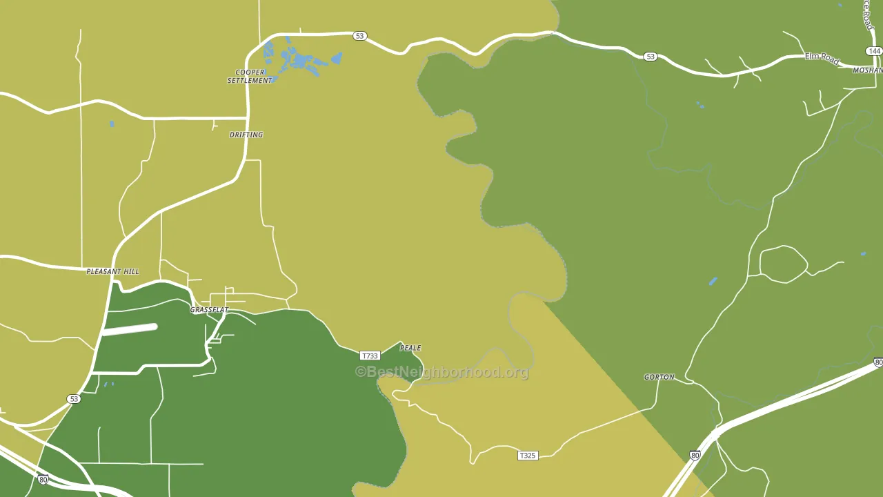 Pleasant Hill, PA block-group voter-turnout map