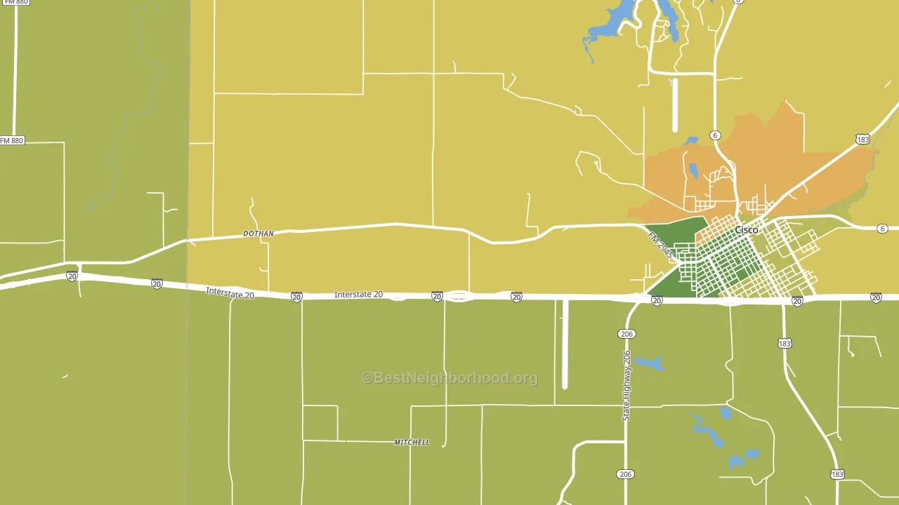 Pleasant Hill, TX block-group voter-turnout map