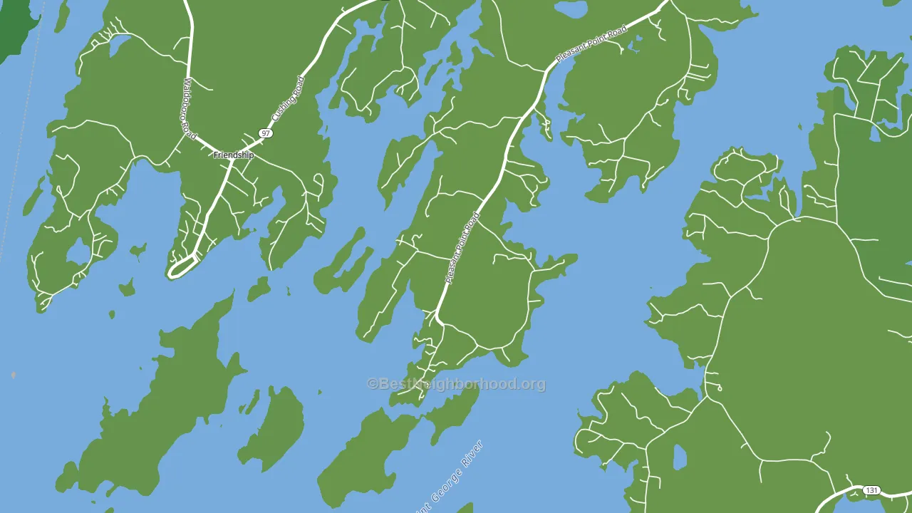 Pleasant Point, ME block-group voter-turnout map