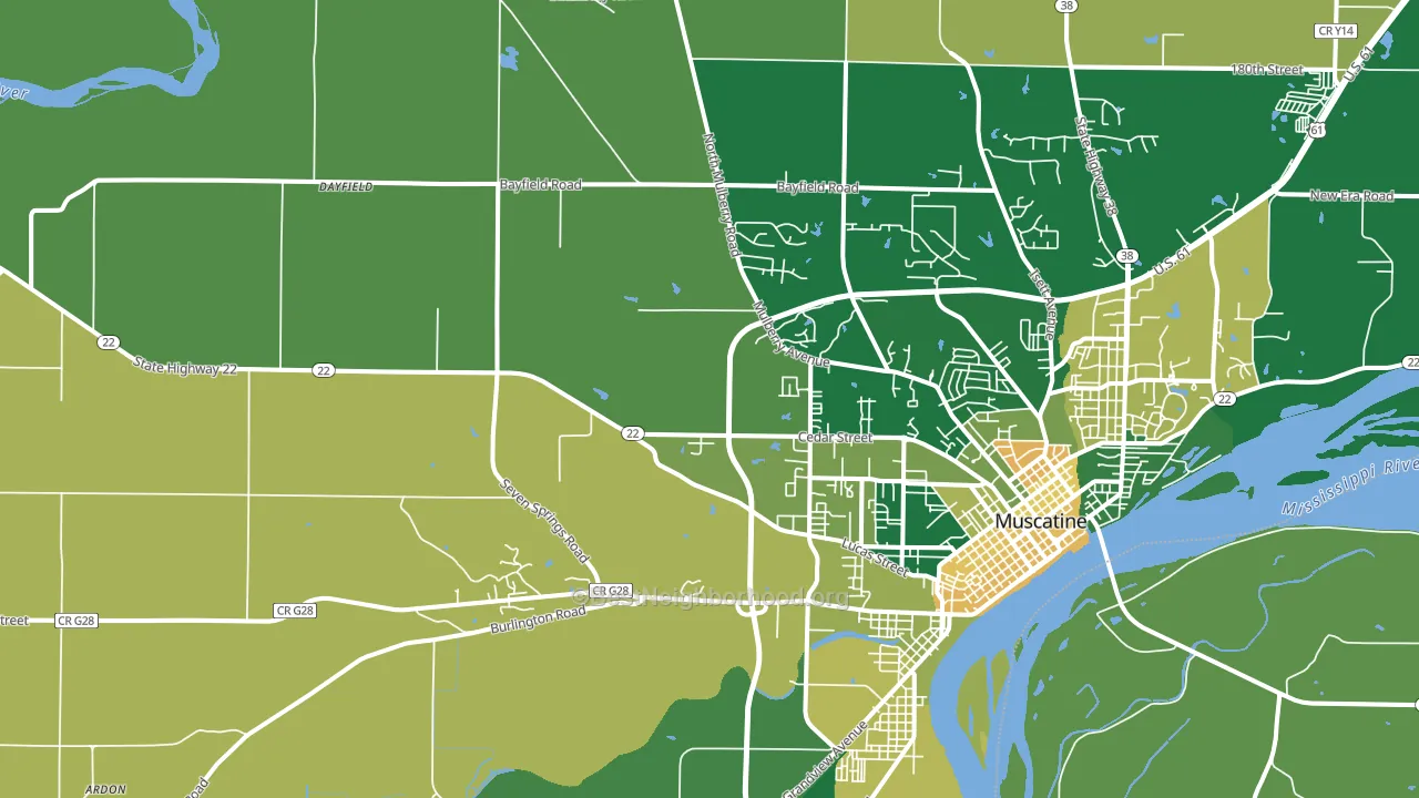 Pleasant Prairie, IA block-group voter-turnout map