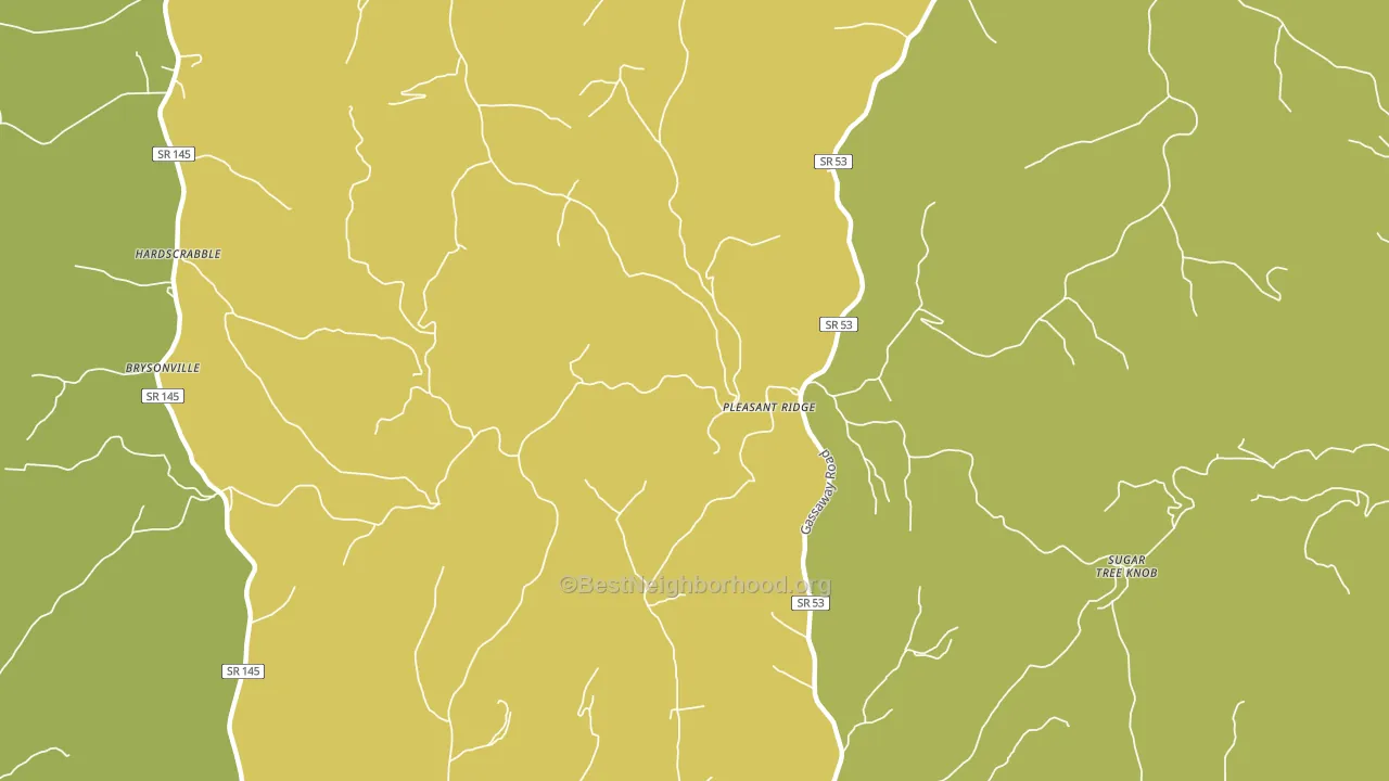 Pleasant Ridge, TN block-group voter-turnout map