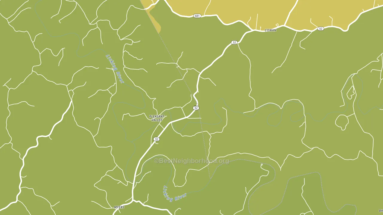 Pleasant Valley, KY block-group voter-turnout map