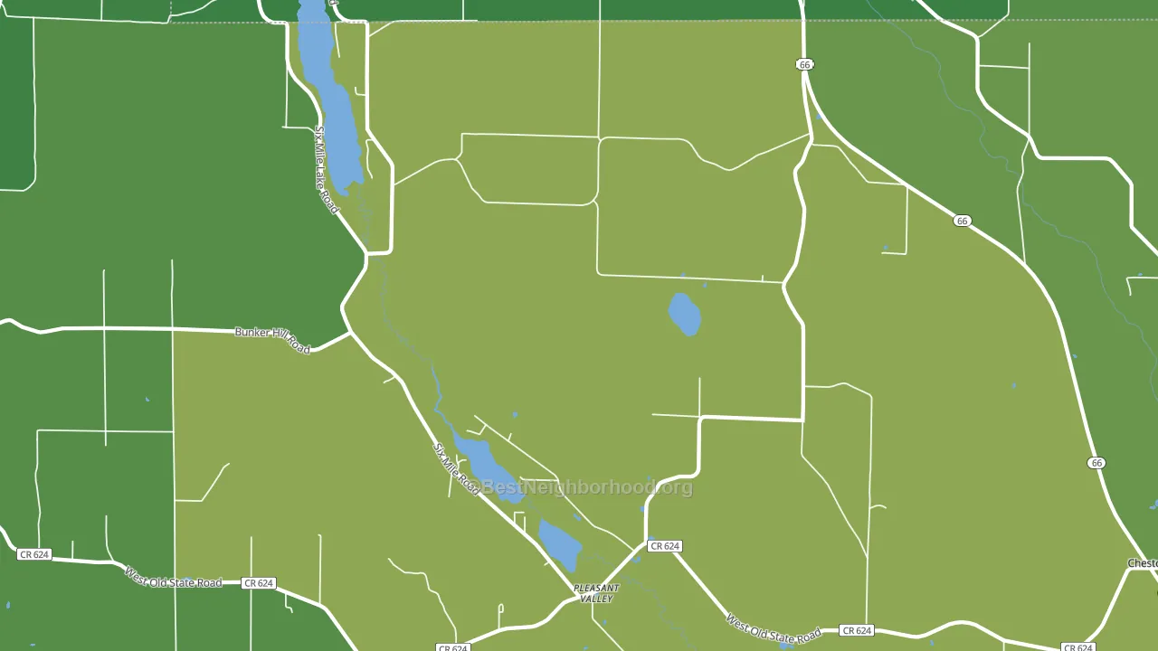 Pleasant Valley, MI block-group voter-turnout map