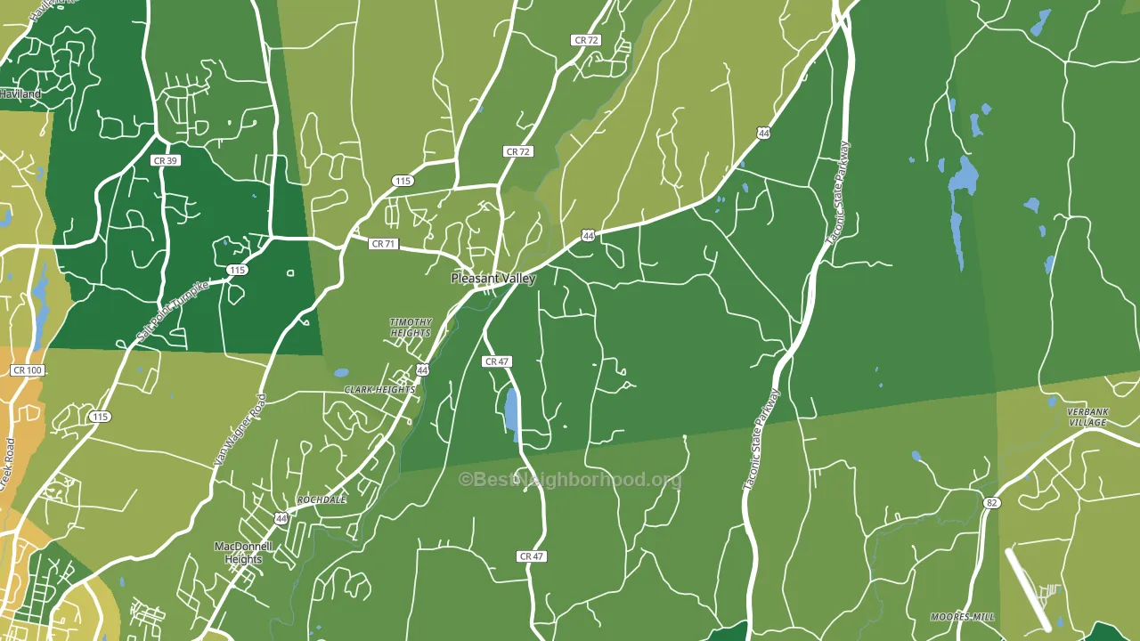 Pleasant Valley, NY block-group voter-turnout map