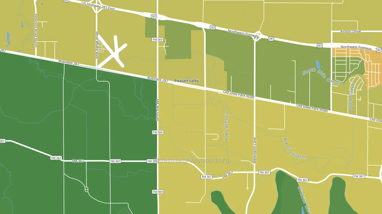 Pleasant Valley, TX block-group voter-turnout map