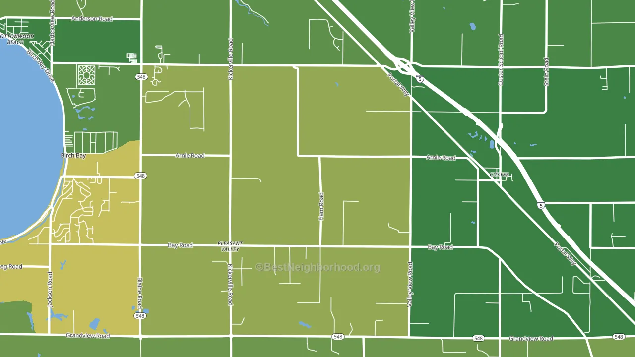 Pleasant Valley, WA block-group voter-turnout map