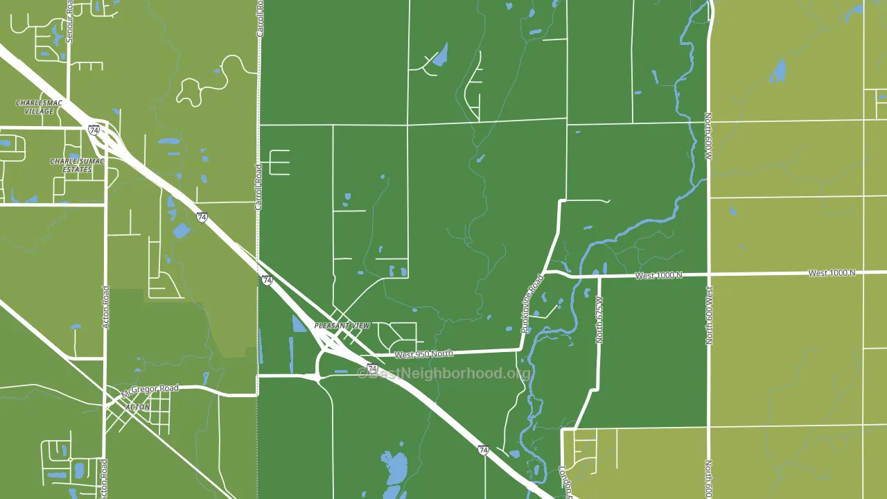 Pleasant View, IN block-group voter-turnout map