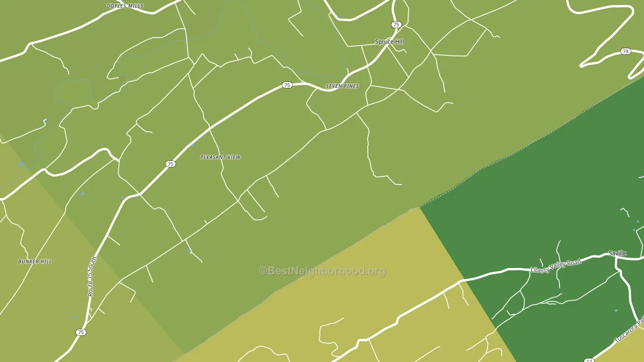 Pleasant View, PA block-group voter-turnout map