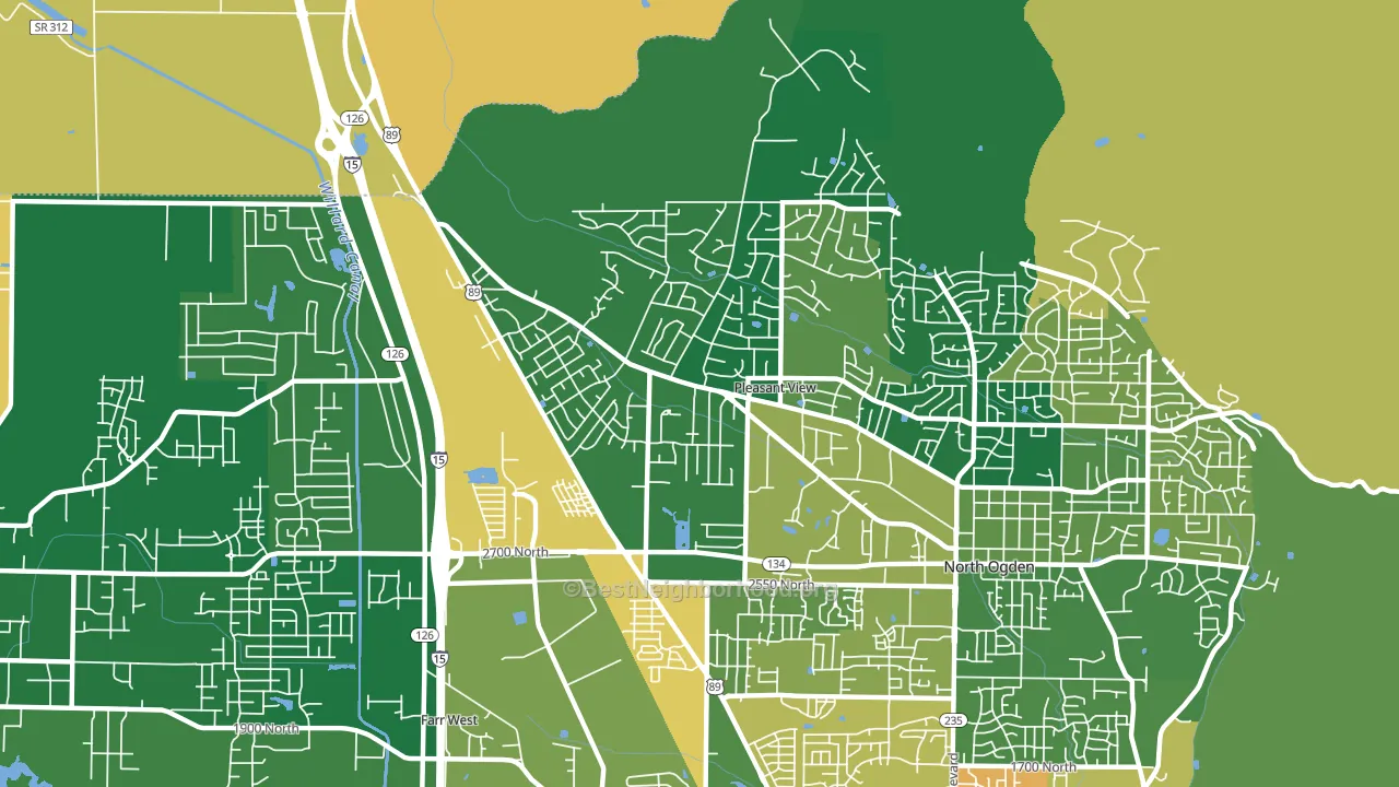 Pleasant View, UT block-group voter-turnout map