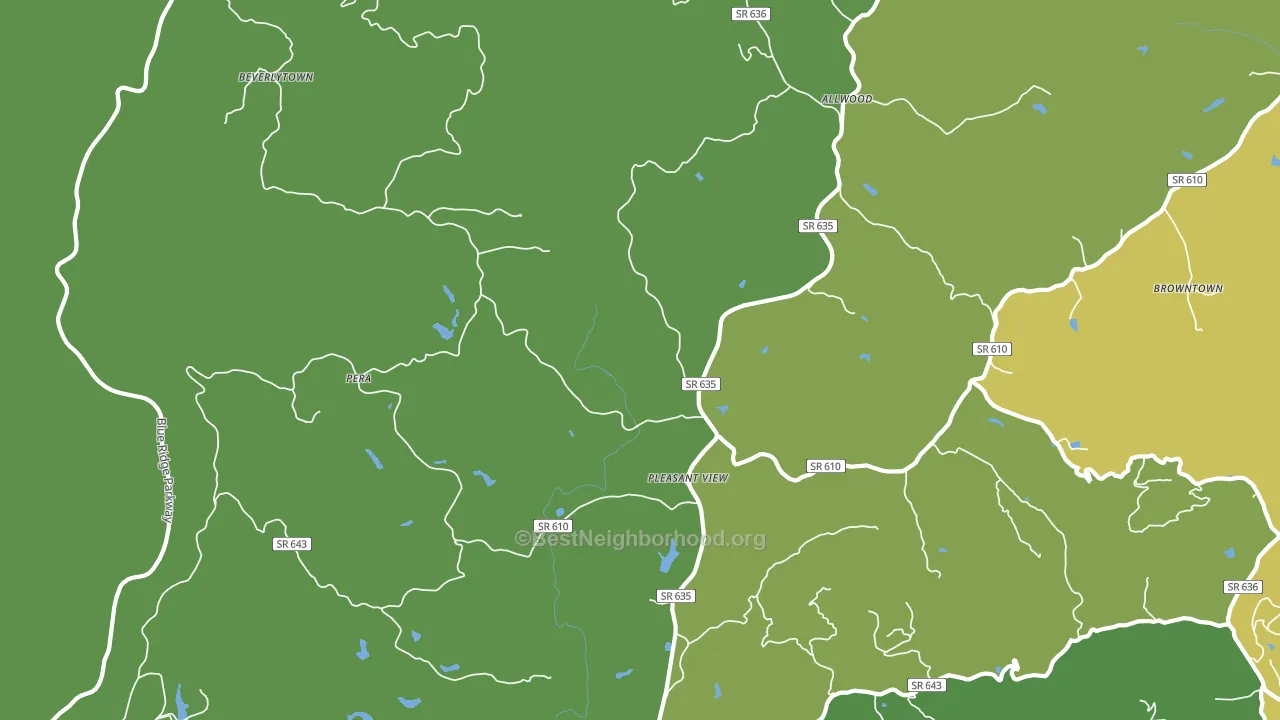 Pleasant View, VA block-group voter-turnout map
