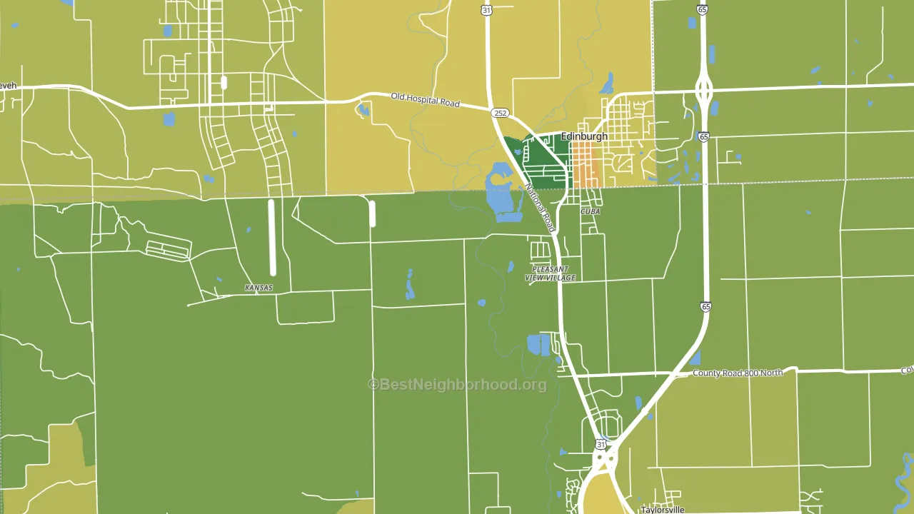 Pleasant View Village, IN block-group voter-turnout map
