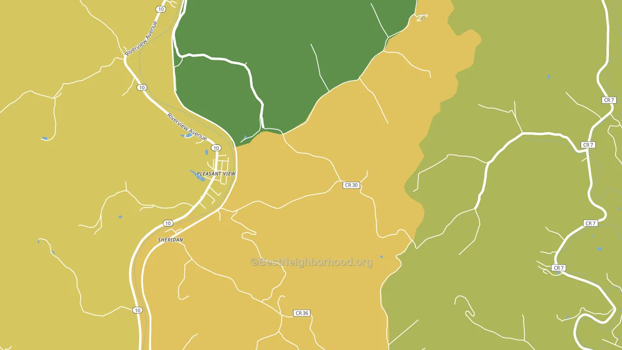 Pleasant View, WV block-group voter-turnout map