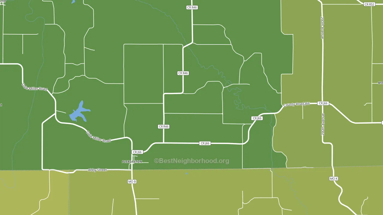 Pleasanton, IA block-group voter-turnout map