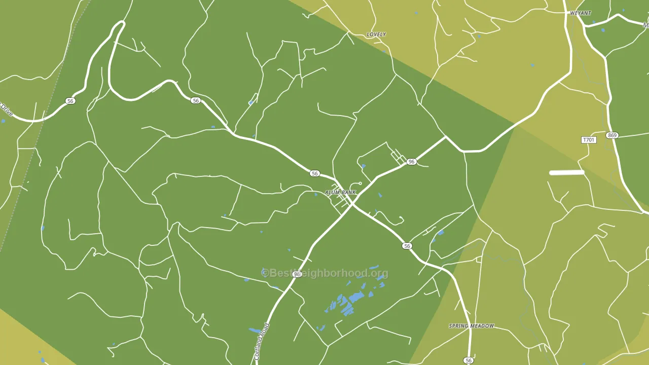 Pleasantville West St Clair, PA block-group voter-turnout map
