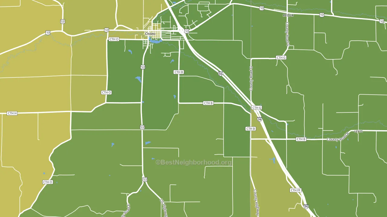 Pleasantville, WI block-group voter-turnout map