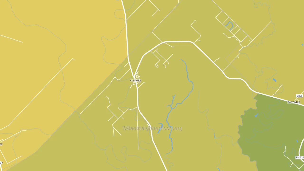 Pledger, TX block-group voter-turnout map