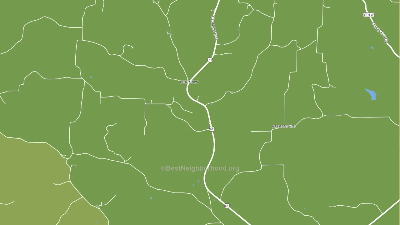 Plugtown, WI block-group voter-turnout map