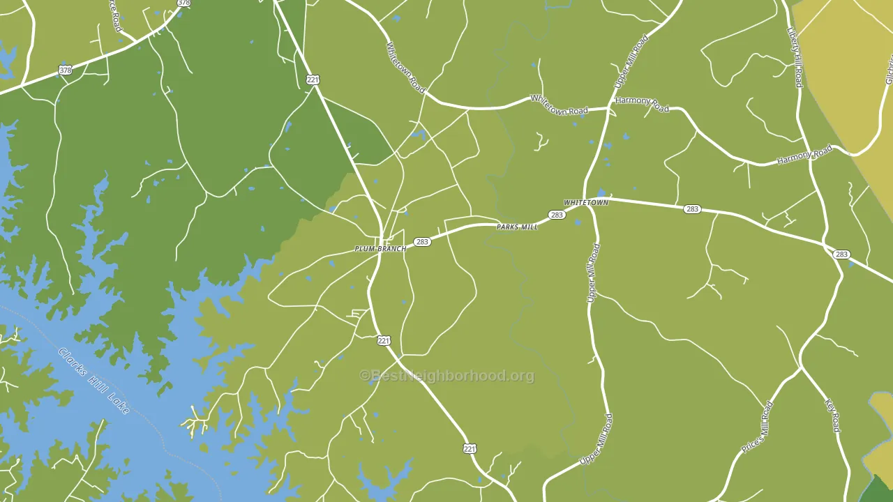 Plum Branch, SC block-group voter-turnout map
