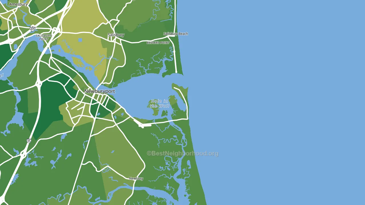 Plum Island, MA block-group voter-turnout map