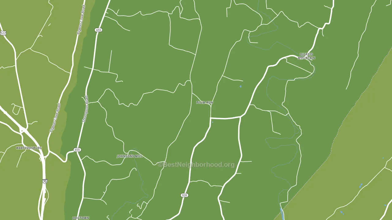 Plum Run, PA block-group voter-turnout map