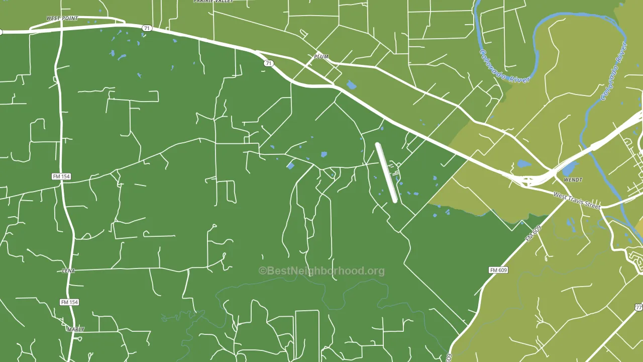 Plum, TX block-group voter-turnout map