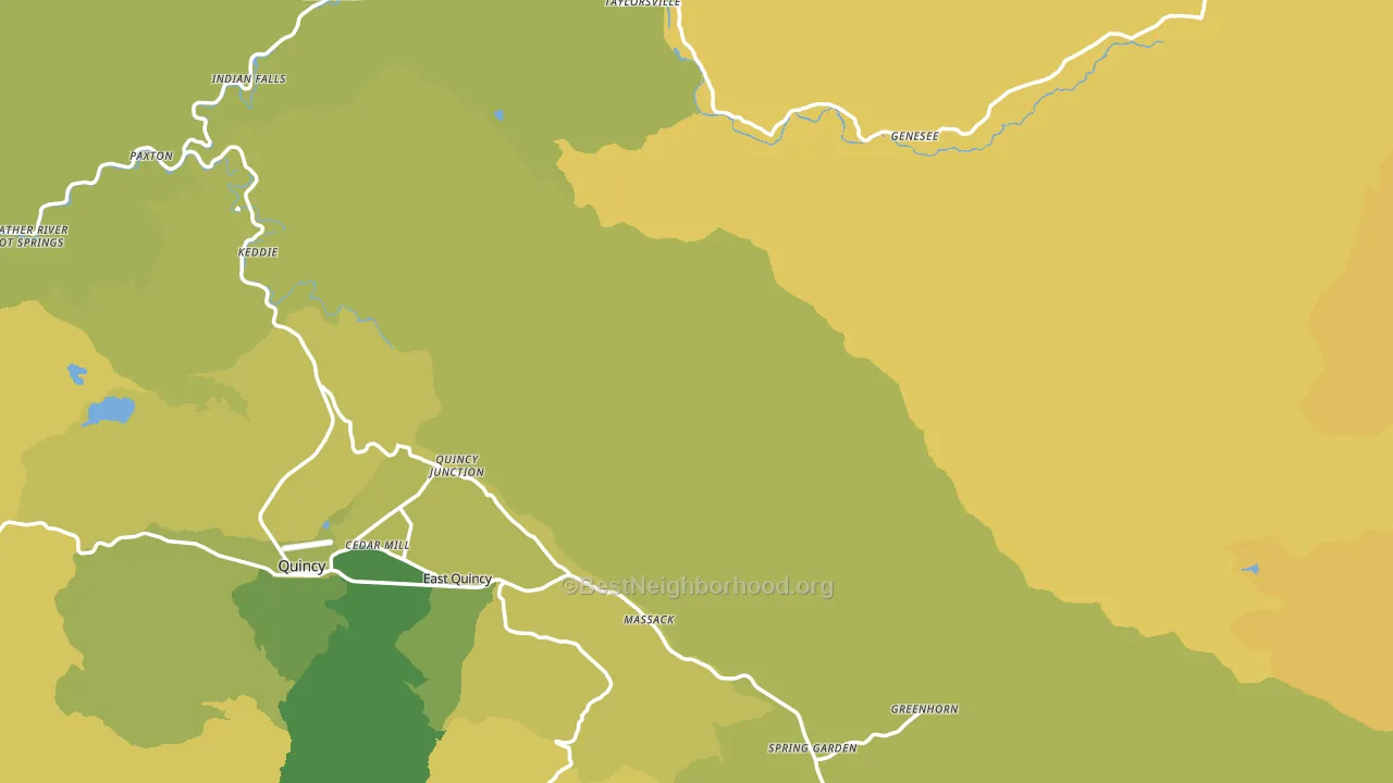 Plumas County, CA block-group voter-turnout map