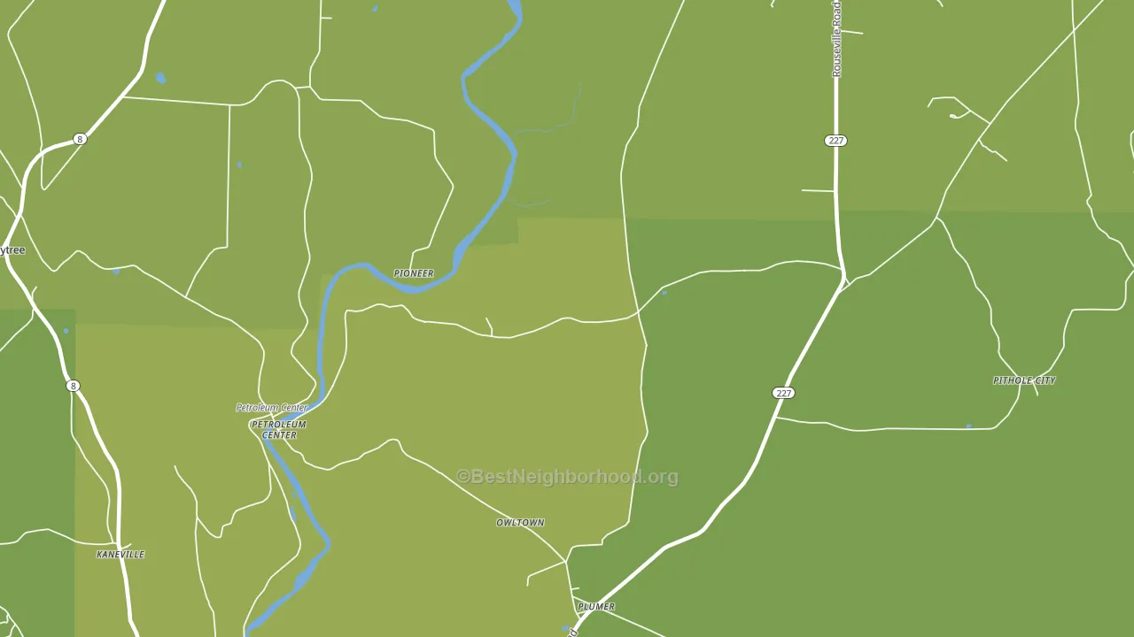 Plumer, PA block-group voter-turnout map