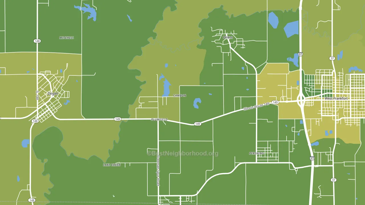 Plumfield, IL block-group voter-turnout map