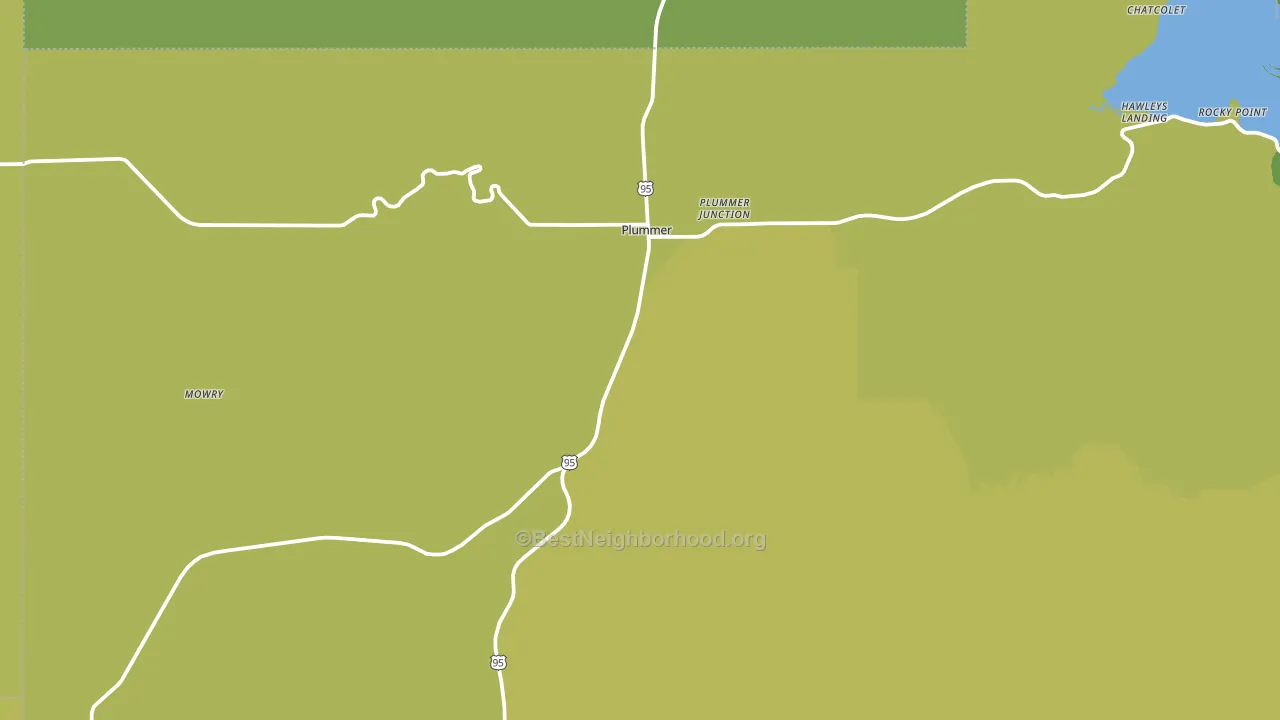 Plummer, ID block-group voter-turnout map