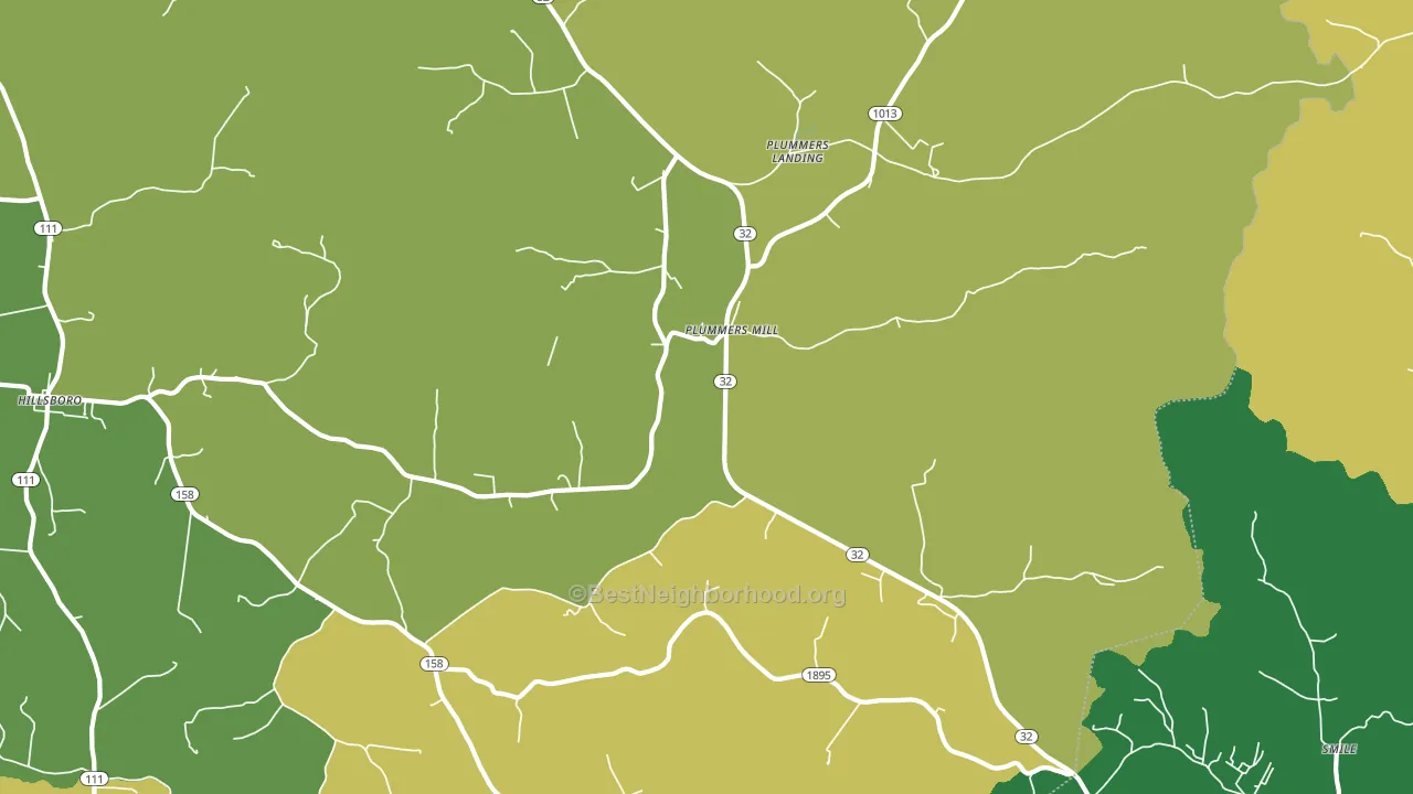 Plummers Mill, KY block-group voter-turnout map