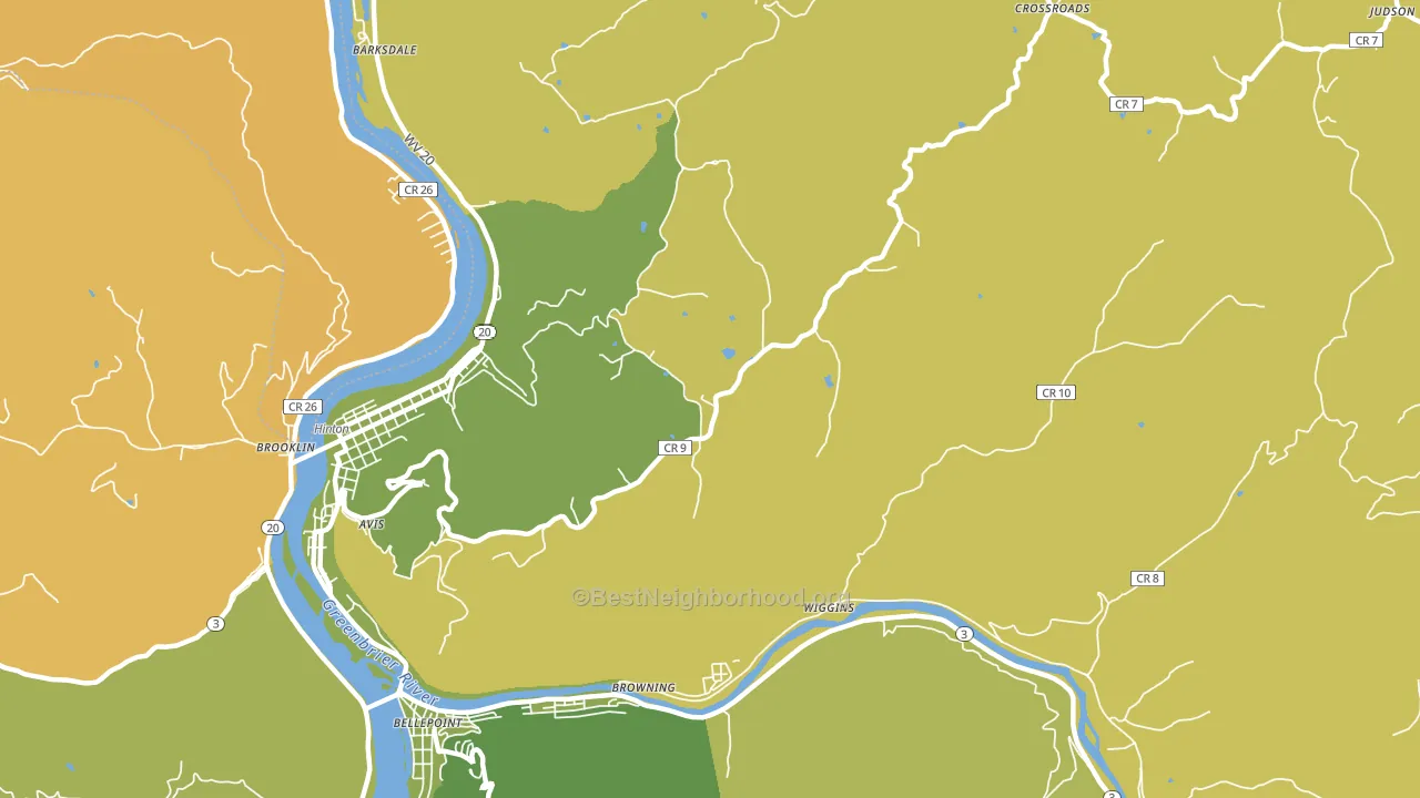 Pluto, WV block-group voter-turnout map