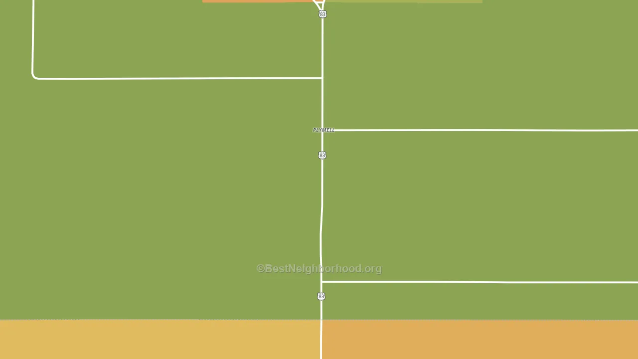 Plymell, KS block-group voter-turnout map