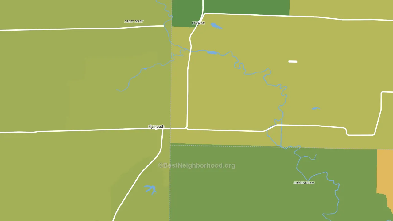 Plymouth, IL block-group voter-turnout map