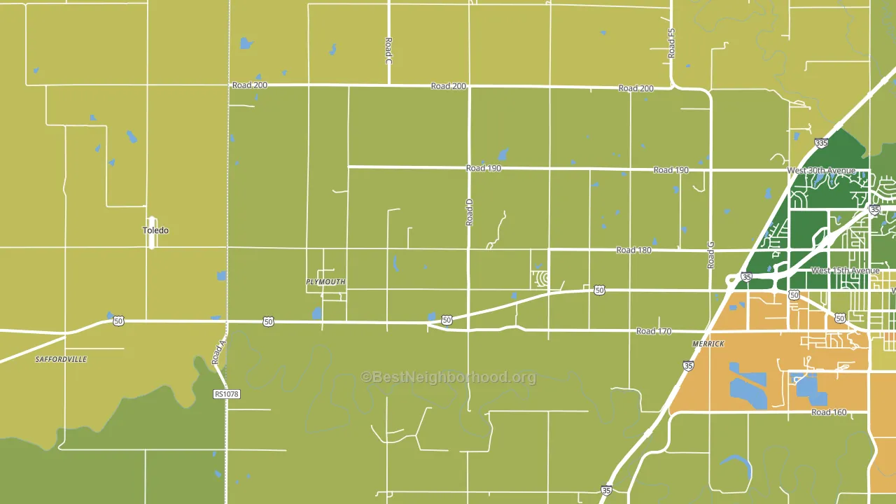 Plymouth, KS block-group voter-turnout map