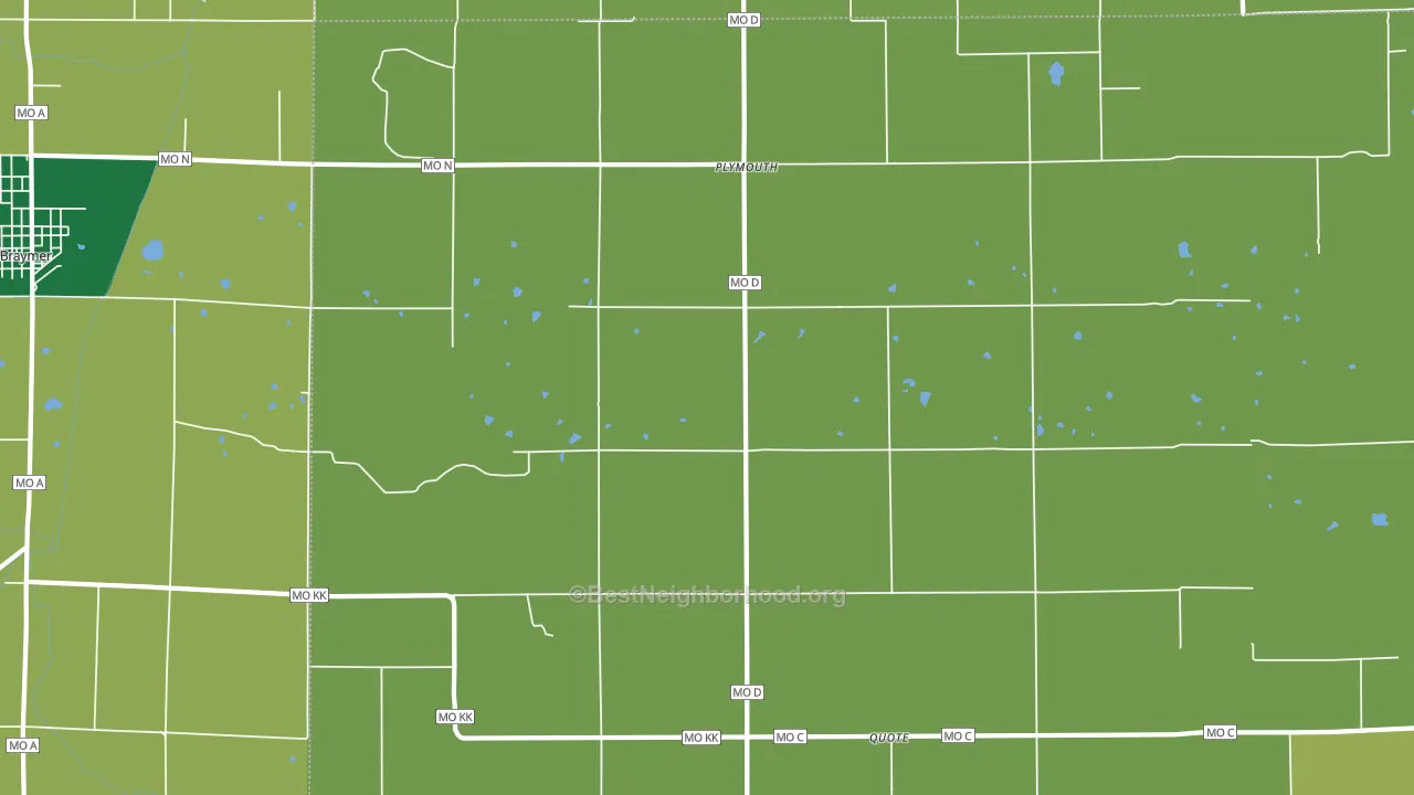 Plymouth, MO block-group voter-turnout map