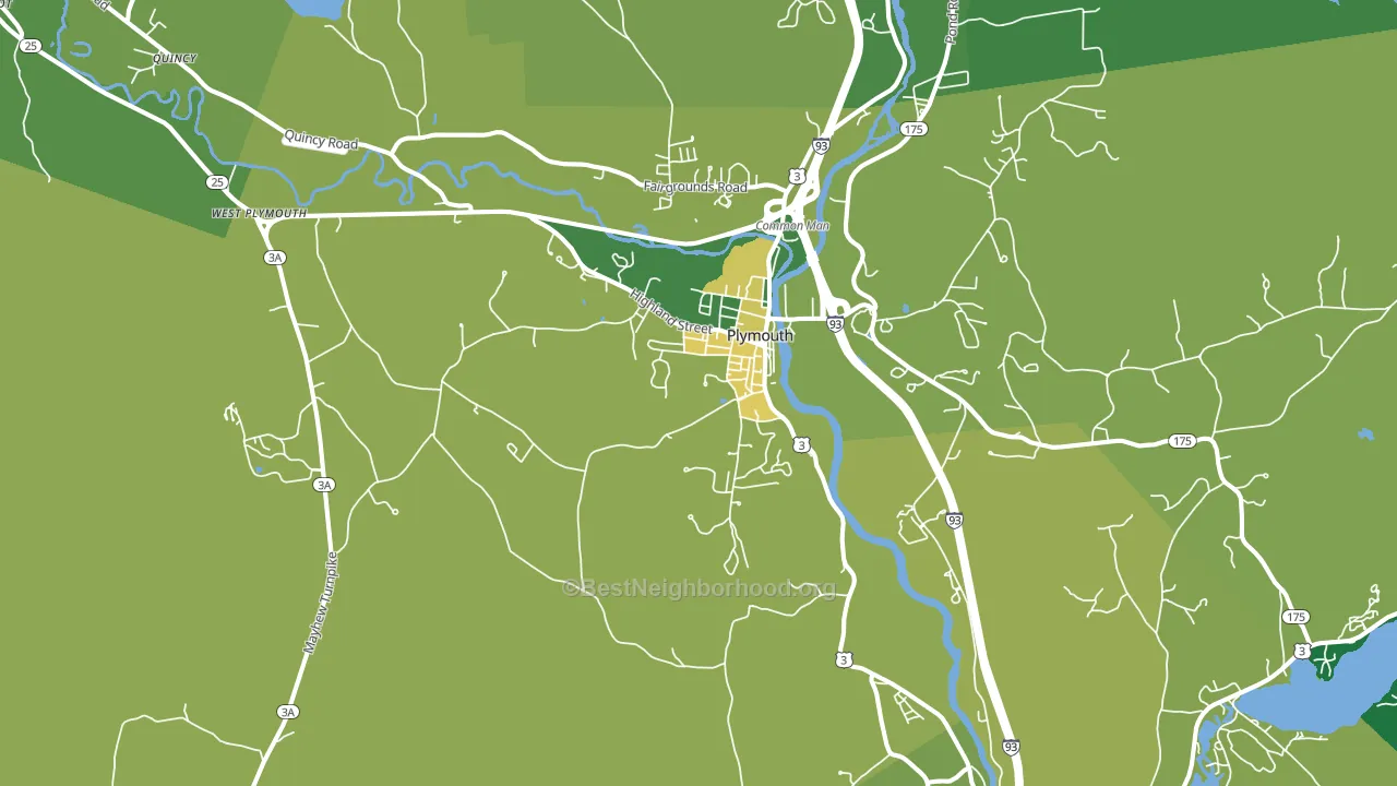 Plymouth, NH block-group voter-turnout map