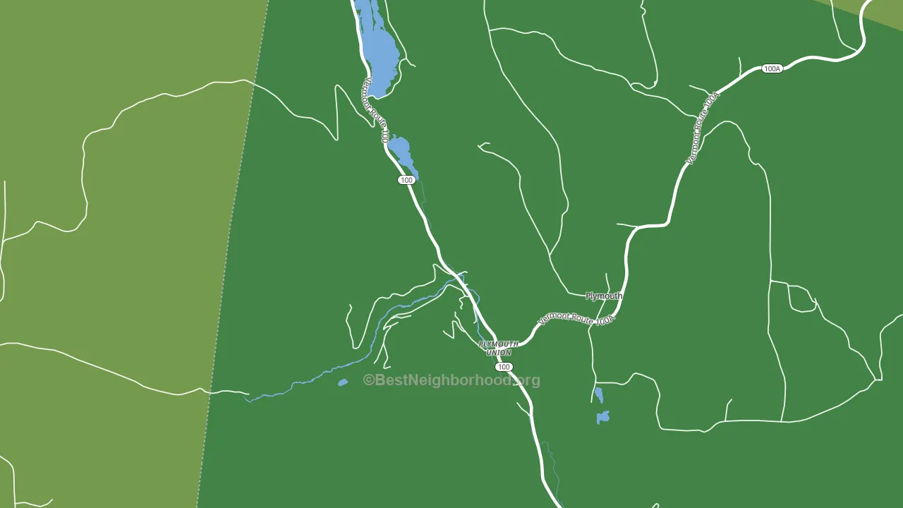 Plymouth Union, VT block-group voter-turnout map