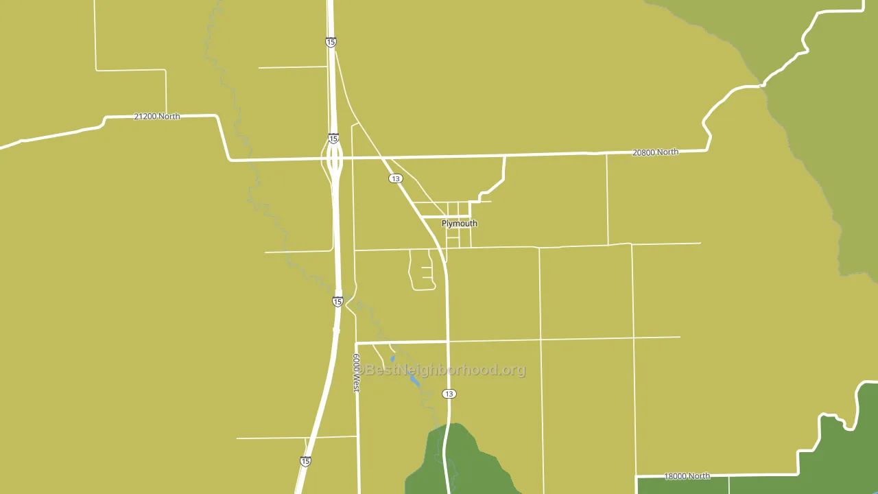 Plymouth, UT block-group voter-turnout map