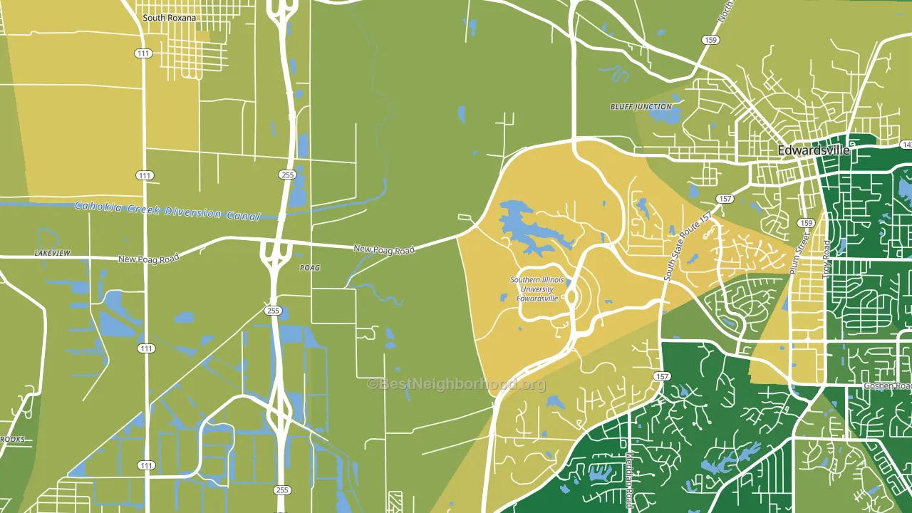 Poag, IL block-group voter-turnout map