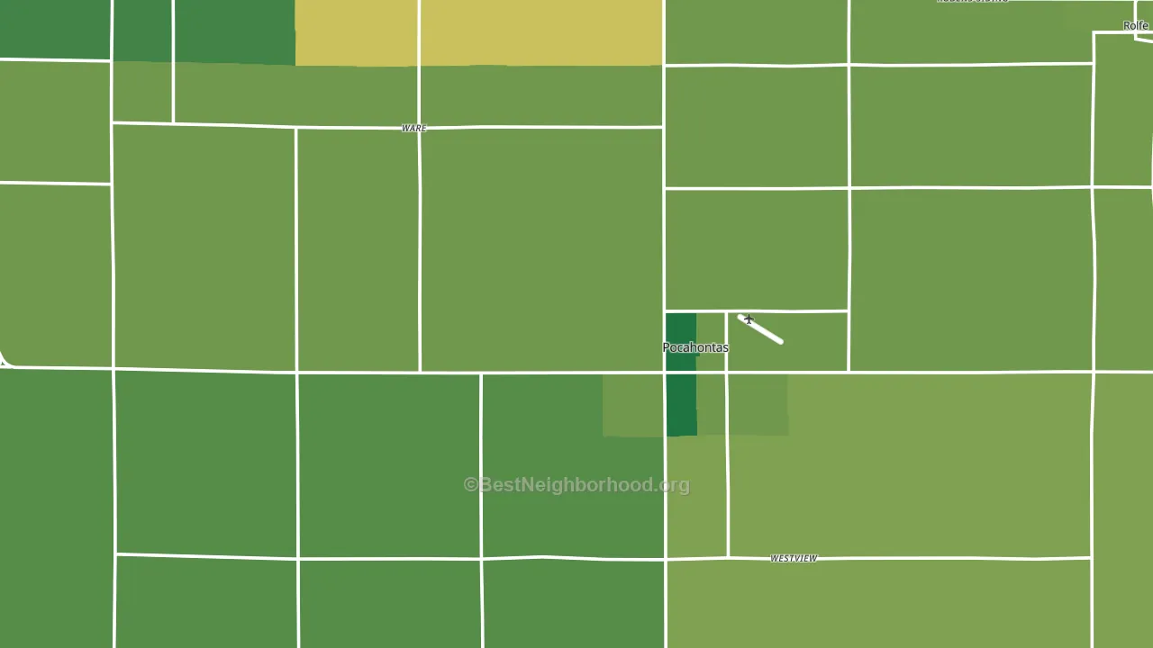 Pocahontas County, IA block-group voter-turnout map