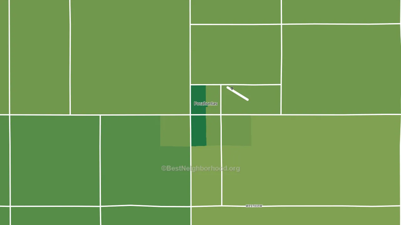 Pocahontas, IA block-group voter-turnout map