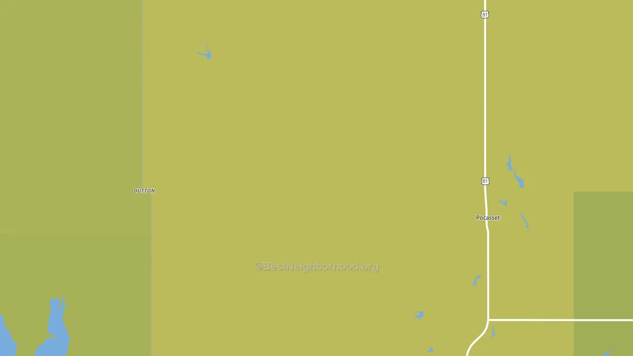Pocasset, OK block-group voter-turnout map